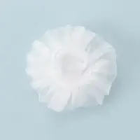 Бант для волос на резинке &laquo;Школьница&raquo;, волна жемчуг, d=9 см, белый