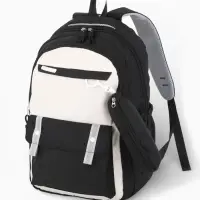 Рюкзак 31*14*44 см,2 отд.3 н/карм+пенал, Комби черный/беж