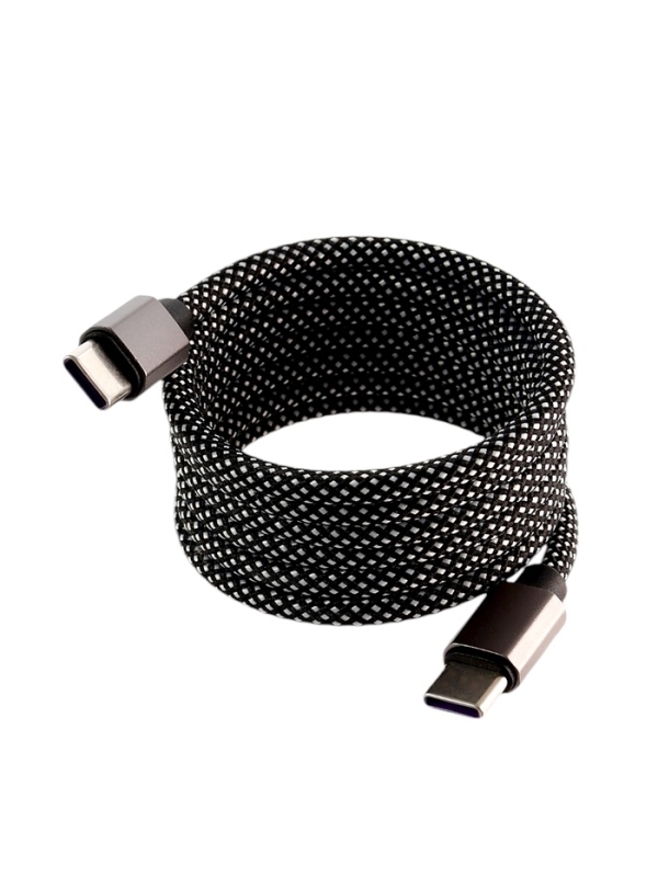 Кабель Type-C - Type-C, магнитный, 3 А, 60 W, серый Кабель Type-C - Type-C, магнитный, 3 А, 60 W, серый