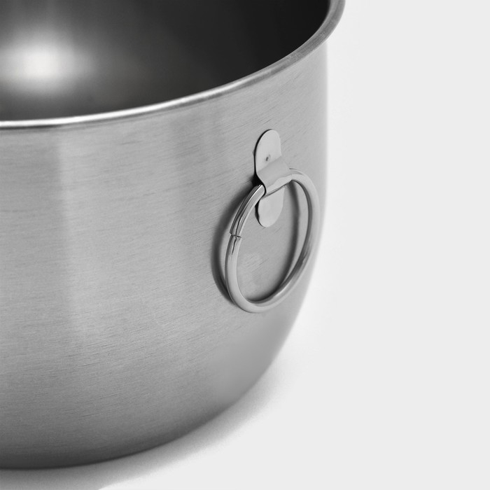 Набор посуды из нержавеющей стали &laquo;Турист&raquo;, 3 предмета: кружка 1,35 л, миска 650 мл, тарелка 300 мл, цвет хромированный