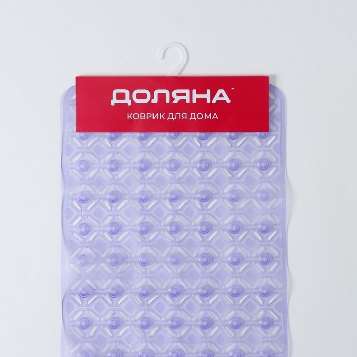 Коврик противоскользящий в ванну на присосках Доляна «Рельеф»,37×88 см, цвет МИКС Коврик противоскользящий в ванну на присосках Доляна «Рельеф»,37×88 см, цвет МИКС