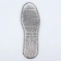 Стельки для обуви, утеплённые, двухслойные, фольгированные, окантовка, р-р RU 39 (р-р Пр-ля 41), 25.5 см, пара, серые