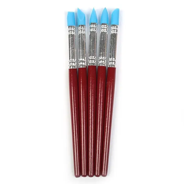 Набор кистей для рисования, 5 штук, круглые, латекс, маленькие