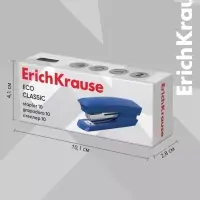 Степлер канцелярский № 10, ErichKrause ECO, до 20 листов, встроенный антистеплер, МИКС