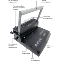Брошюровщик ГЕЛЕОС БП-22, A4, А5, 22л./500л, пл. пруж