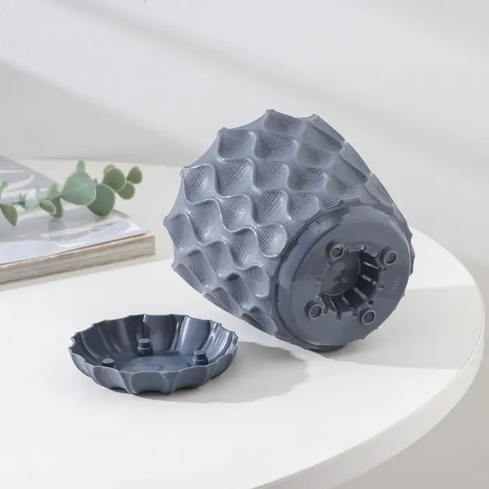 Горшок для цветов с поддоном «Wave», 0,65 л, d=11,5 см, серый Горшок для цветов с поддоном «Wave», 0,65 л, d=11,5 см, серый