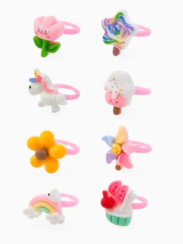 Кольцо «Выбражулька» единорог, сладости, форма МИКС, цветное, безразмерное Кольцо «Выбражулька» единорог, сладости, форма МИКС, цветное, безразмерное