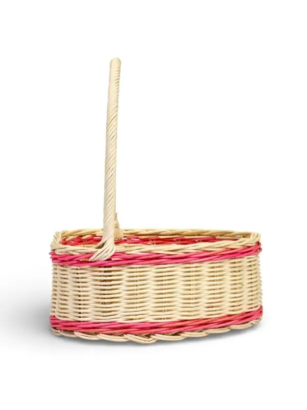 Корзина плетёная для хранения &laquo;Сердце&raquo;, лоза, с ручкой, кукуруза, набор 3 шт.
