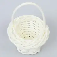 Кукольная миниатюра &laquo;Корзинка&raquo;, цвет белый