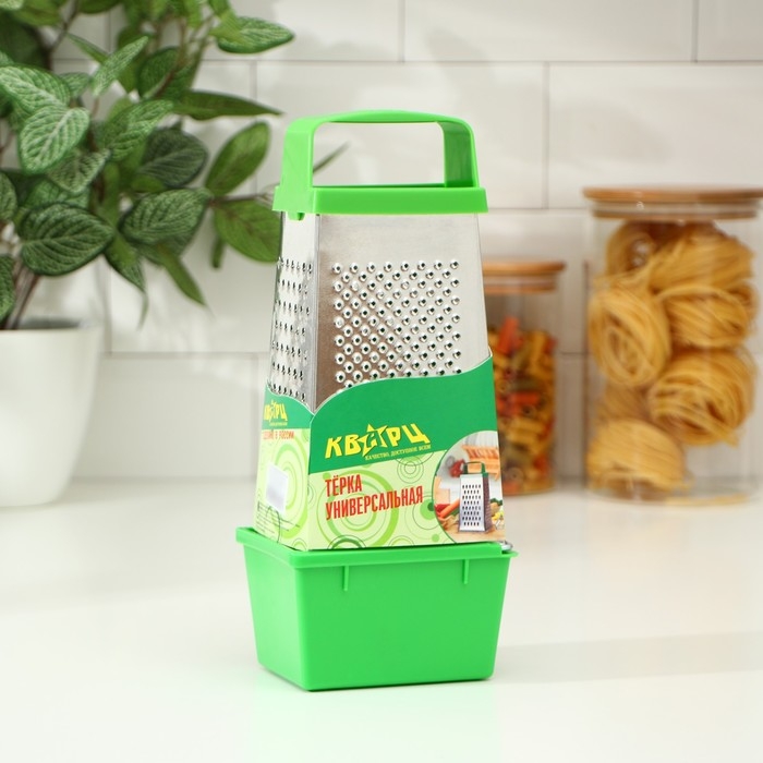 Тёрка Доляна «Универсал», 4 грани, контейнер 450 мл, 27×12×0,9 см, цвет МИКС Тёрка Доляна «Универсал», 4 грани, контейнер 450 мл, 27×12×0,9 см, цвет МИКС