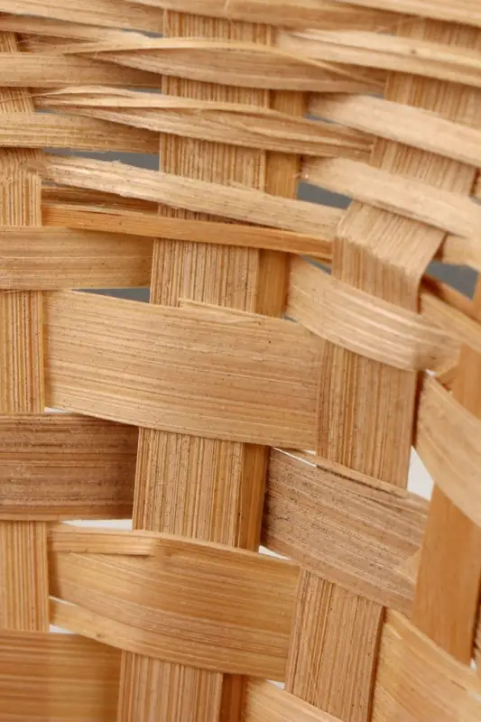 Корзина плетёная, 21&times;18&times;14 см, ручка h=15 см, бамбук, натуральный цвет