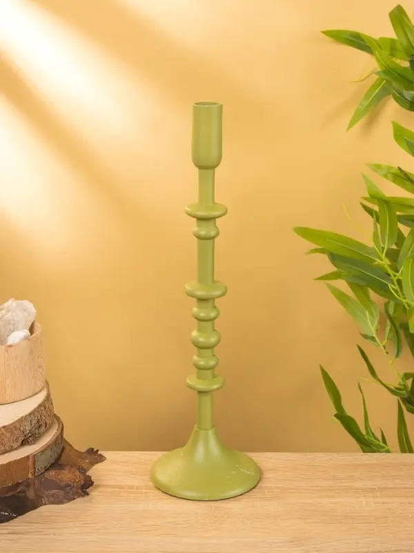 Подсвечник на 1 свечу "Авокадо" 10х10х35 см