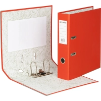 Папка-регистратор 75 мм Attache А4, красная, РР/бумага, мет. уголок