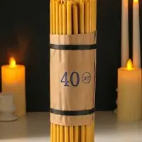 Свечи церковные медовые №40, упаковка 1 кг, парафин, медовое масло