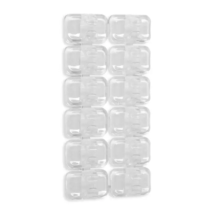 Держатель самоклеящийся для проводов и гирлянд ТУНДРА krep, прозрачный, 12 шт.