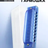 Губная гармошка Music Life, диатоническая, 10 отверстий, c-major, с футляром, синяя