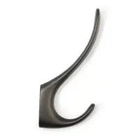 Крючок мебельный CAPPIO HEEL LIGHT, двухрожковый, цвет графит