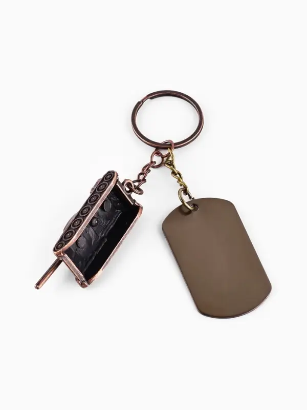 Брелок для ключей металлический на 23 февраля &laquo;Танк&raquo;