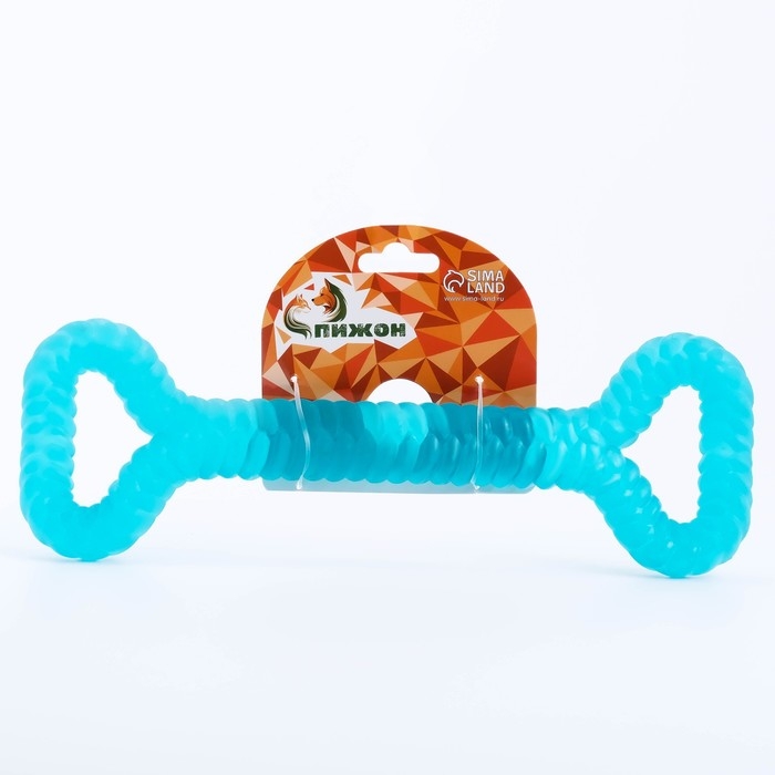 Игрушка для собак Игрушка для собак "Большая кость", светящаяся в темноте, массажная,32 х 11, синяя