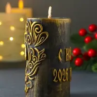 Декоративная свеча "Столбик с лошадью" (бронза) 215 г 55х55х100 мм Декоративная свеча "Столбик с лошадью" (бронза) 215 г 55х55х100 мм