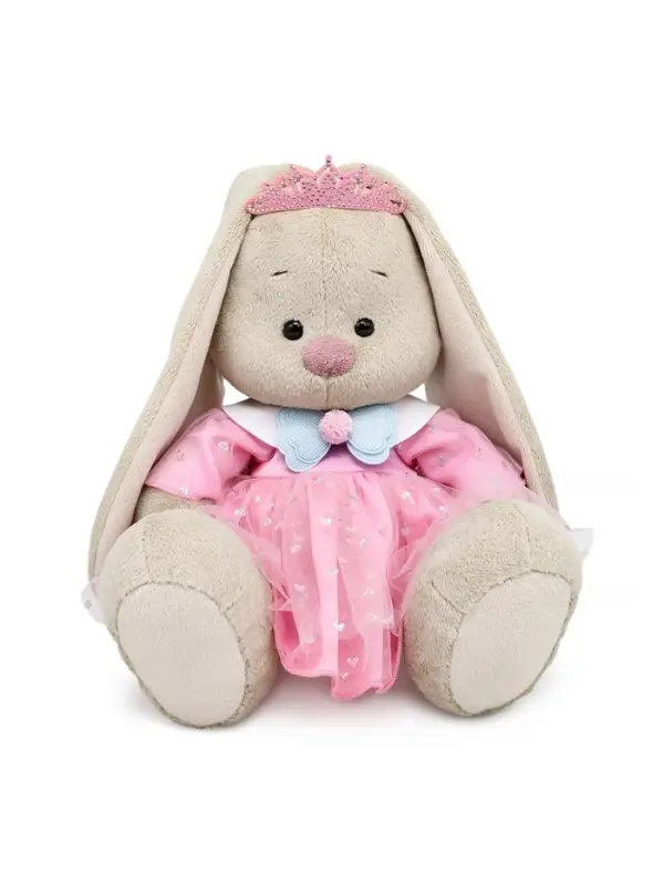 Мягкая игрушка &laquo;Зайка Ми&raquo; в платье и розовой диадеме, 18 см