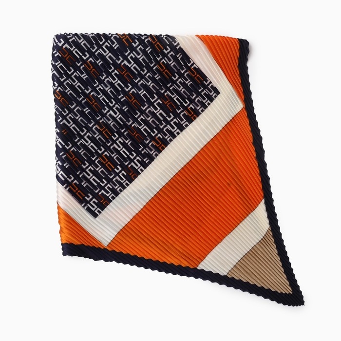 Плиссированный женский платок MINAKU, 70*70, цв.темно-синий Плиссированный женский платок MINAKU, 70*70, цв.темно-синий