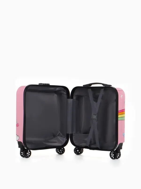 Чемодан дет Единорог 18 Чемодан дет Единорог 18", 35*22*27 см, отдна молнии, код.замок, 4 колеса,