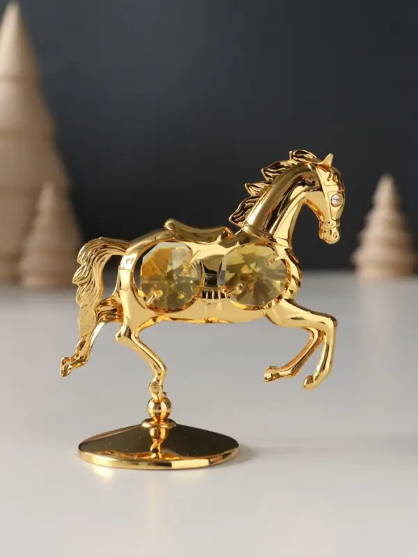 Сувенир Лошадка маленькая с 4-мя желтыми хрусталиками на подставке, 6,5х4х8,5 см. Сувенир Лошадка маленькая с 4-мя желтыми хрусталиками на подставке, 6,5х4х8,5 см.