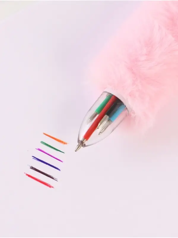 Пушистый блокнот и ручка многоцветная Стич, розовый Пушистый блокнот и ручка многоцветная Стич, розовый