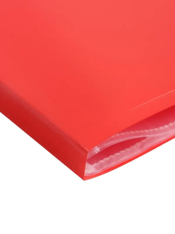 Папка с 20 вкладышами А4, 500 мкм, Calligrata, текстура &laquo;песок&raquo;, красная