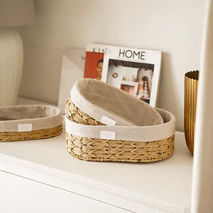 Корзины для хранения SL Home, плетёные, ручной работы, 3 шт., 26&times;16&times;7 см, 28&times;20&times;10 см, 34&times;24&times;11 см