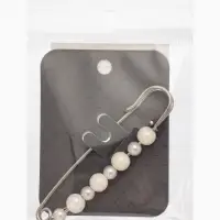 Булавка &laquo;Жемчужная дорожка&raquo;, 8 см (&plusmn; 0.5 см), белая в серебре