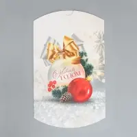 Коробка новогодняя складная фигурная «С Новым годом», ёлочные украшения, 19 х 14 х 4 см
