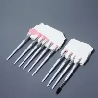 Набор кистей для макияжа COLOR POWER pink, 10 шт., в чехле, белый
