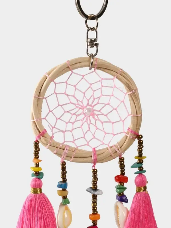Брелок Брелок "Ловец снов" 17 см, цв. розовый