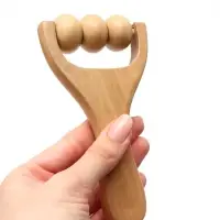 Массажёр &laquo;Барабан&raquo;, деревянный, 15&times;8&times;3 см, 3 шарика