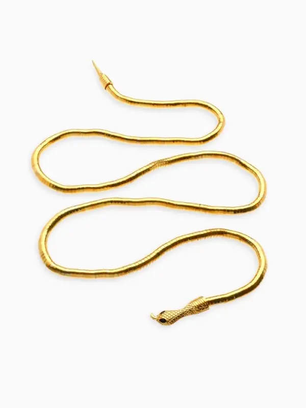 Колье-трансформер &laquo;Змея&raquo;, цвет чернёное золото, 90 см