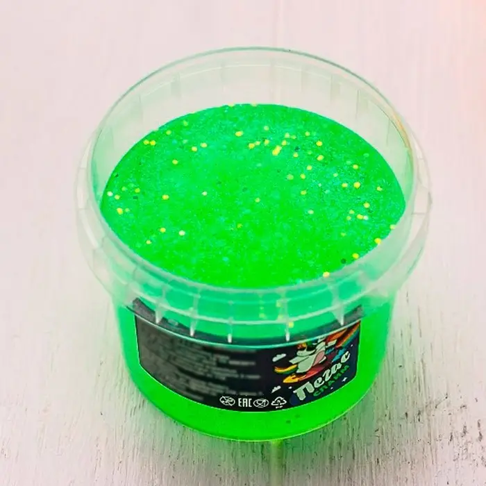 Слайм «Пегас» Неоновый, зелёный 90 г