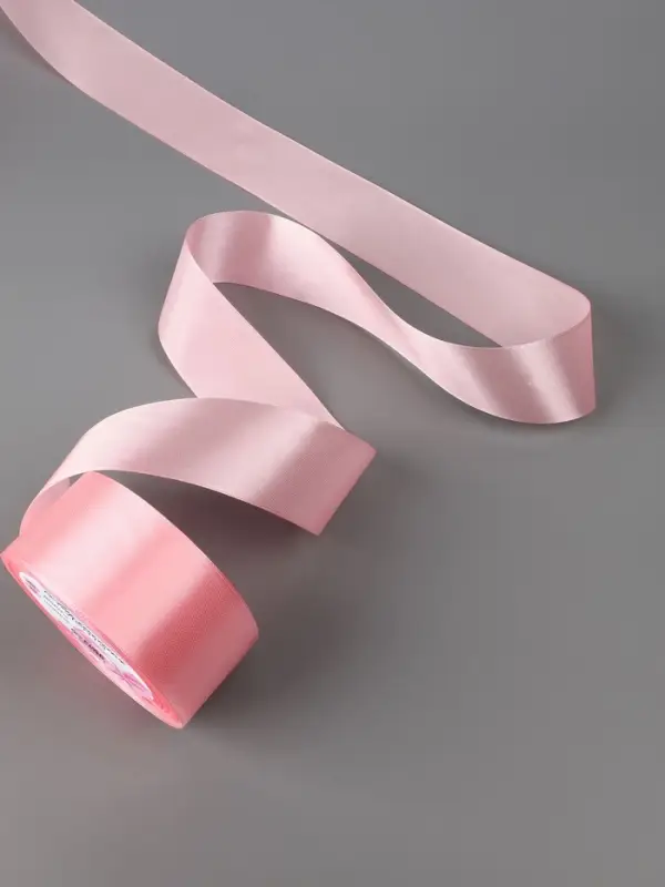 Лента атласная, 40 мм, 23&plusmn;1 м, розовая №04