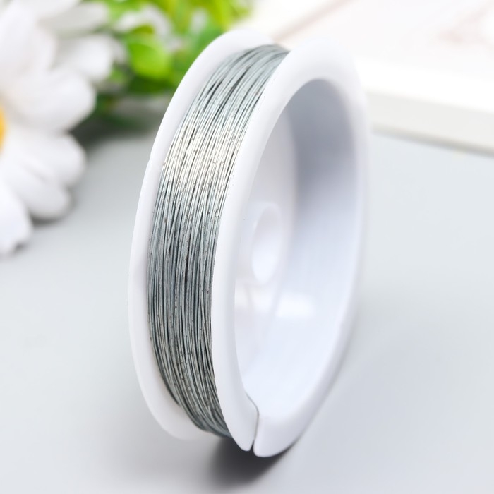 Проволока для бисера d 0,3 мм, серебро рул.50 м Проволока для бисера d 0,3 мм, серебро рул.50 м