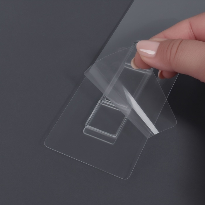 Органайзер для хранения, навесной, 1 секция, с клеевой основой, 35 × 10 × 7,5 см, цвет полупрозрачный/белый