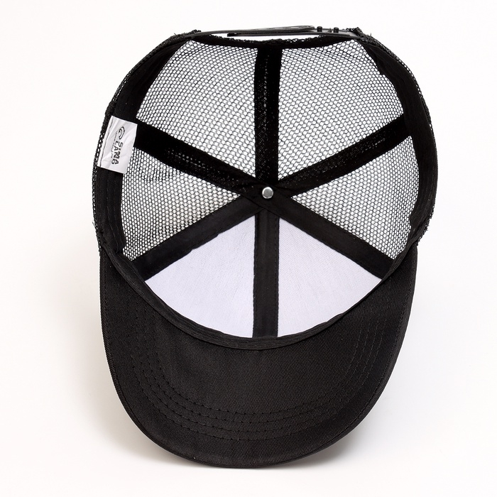 Кепка детская для мальчика с сеткой, цвет чёрный, р-р 54 Кепка детская для мальчика с сеткой, цвет чёрный, р-р 54