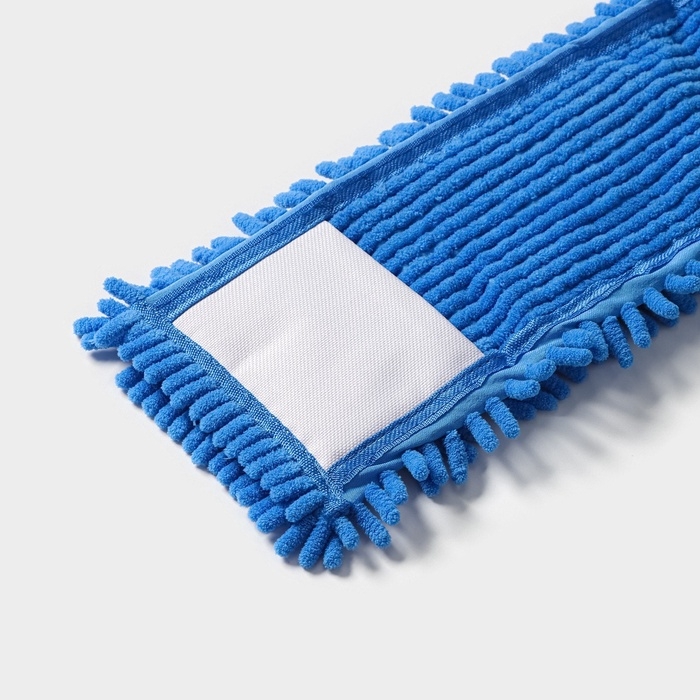Насадка для плоской швабры Доляна микрофибра букли, 43×13 см, цвет синий Насадка для плоской швабры Доляна микрофибра букли, 43×13 см, цвет синий