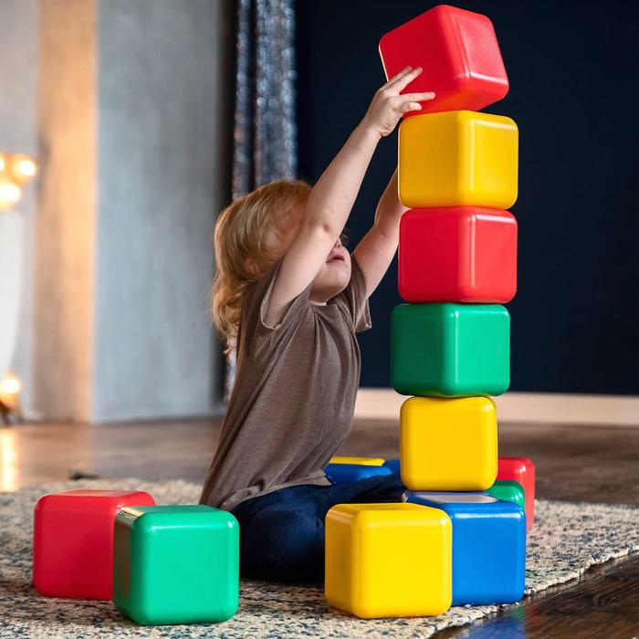 Набор цветных кубиков, 12 штук, 12 х 12 см Набор цветных кубиков, 12 штук, 12 х 12 см