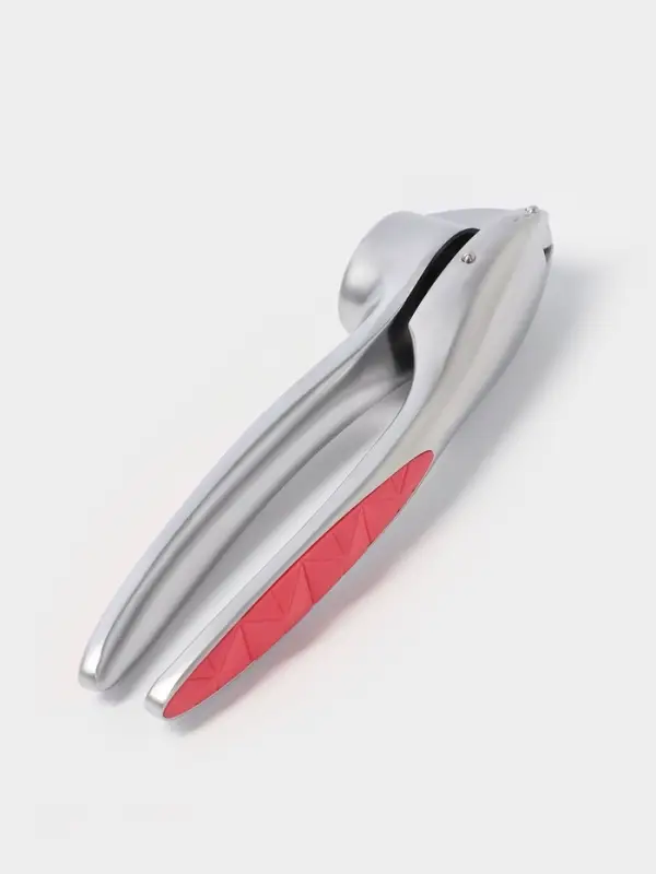 Пресс для чеснока Доляна Redline, 4&times;2.9&times;16 см, нержавеющая сталь, красный