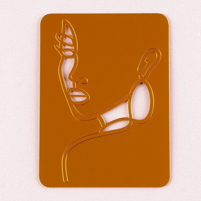 Украшение для торта &laquo;Девушка с серьгой&raquo;, цвет золото