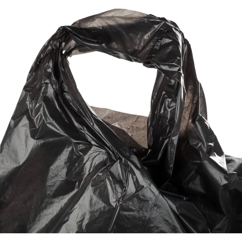 Мешки для мусора ПВД с ручками 20мкм 20шт/рул черные 54x70см 60л