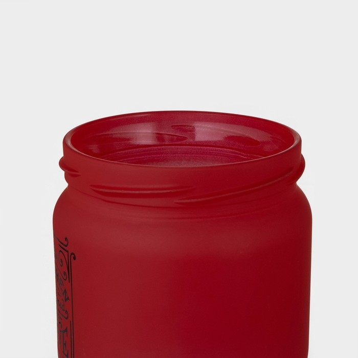 Банка стеклянная для сыпучих продуктов «Любовь на кухне», 425 мл, цвет красный