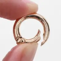 Кольцо-карабин, d=13/20 мм, толщина - 3.5 мм, 5 шт., цвет золотой