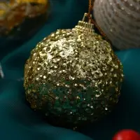 Ёлочные игрушки &laquo;Капризы зимы&raquo;, шары новогодние, d=6 см, 9 шт. золото